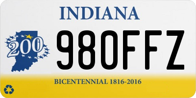 IN license plate 980FFZ