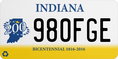 IN license plate 980FGE