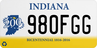 IN license plate 980FGG