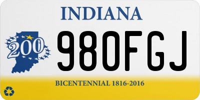 IN license plate 980FGJ