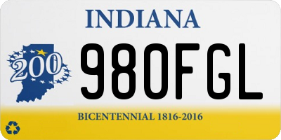 IN license plate 980FGL