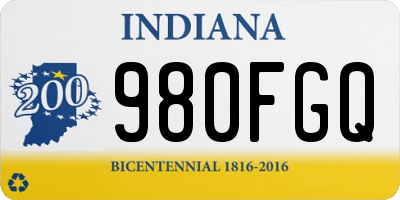 IN license plate 980FGQ