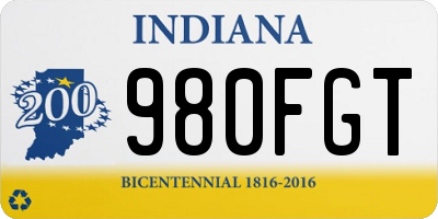 IN license plate 980FGT
