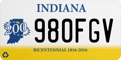 IN license plate 980FGV