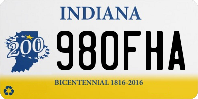 IN license plate 980FHA