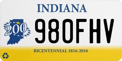 IN license plate 980FHV