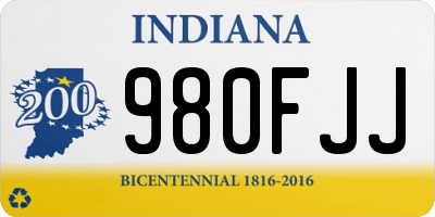 IN license plate 980FJJ