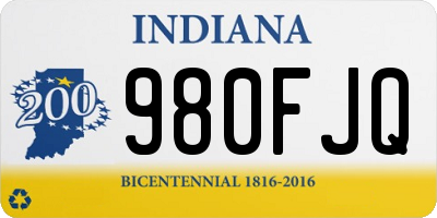 IN license plate 980FJQ