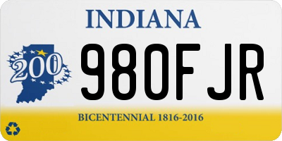 IN license plate 980FJR