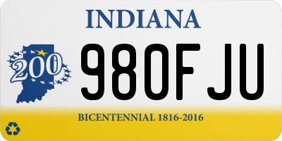 IN license plate 980FJU