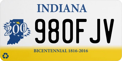 IN license plate 980FJV