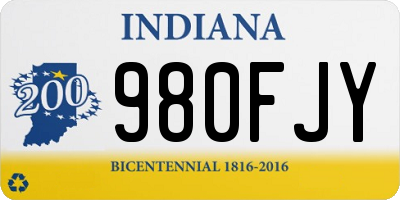 IN license plate 980FJY
