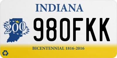IN license plate 980FKK