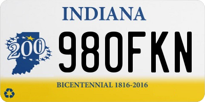 IN license plate 980FKN