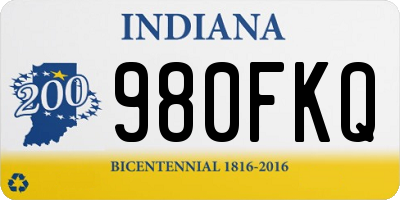 IN license plate 980FKQ