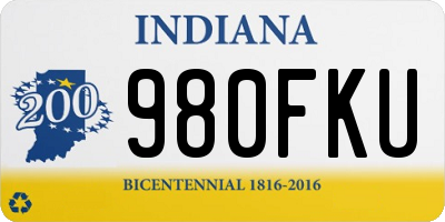 IN license plate 980FKU