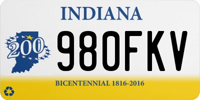 IN license plate 980FKV