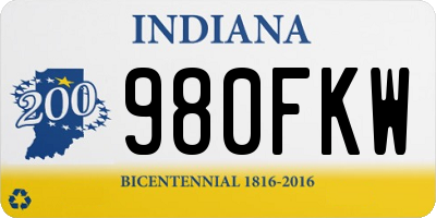 IN license plate 980FKW