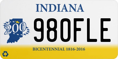 IN license plate 980FLE
