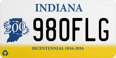 IN license plate 980FLG