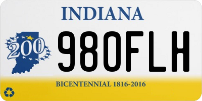IN license plate 980FLH