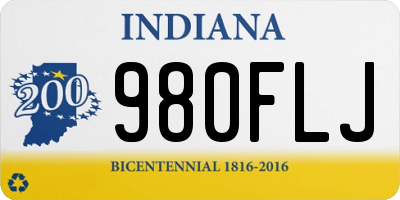 IN license plate 980FLJ
