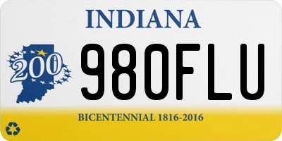 IN license plate 980FLU