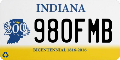 IN license plate 980FMB