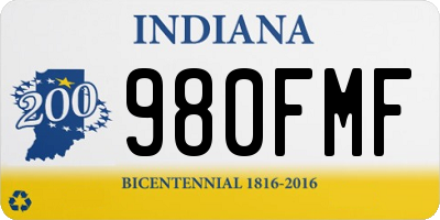 IN license plate 980FMF
