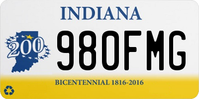 IN license plate 980FMG