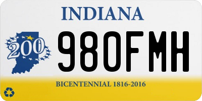 IN license plate 980FMH