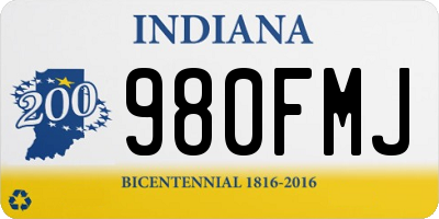 IN license plate 980FMJ