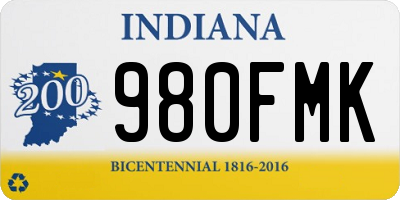 IN license plate 980FMK
