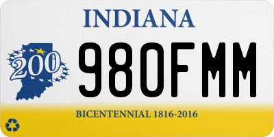 IN license plate 980FMM