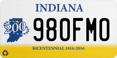 IN license plate 980FMO