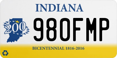 IN license plate 980FMP