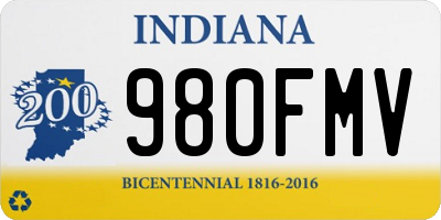 IN license plate 980FMV