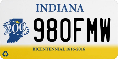 IN license plate 980FMW