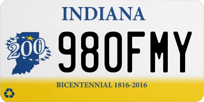 IN license plate 980FMY