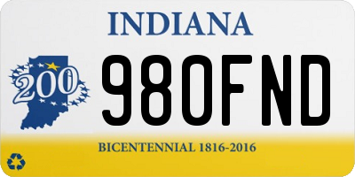 IN license plate 980FND