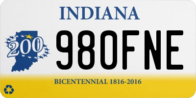 IN license plate 980FNE
