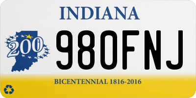 IN license plate 980FNJ
