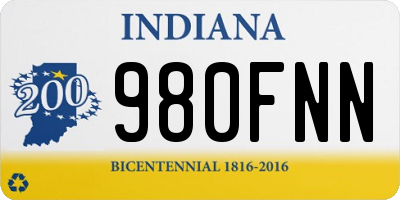 IN license plate 980FNN