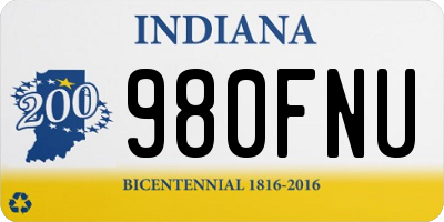 IN license plate 980FNU