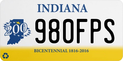 IN license plate 980FPS