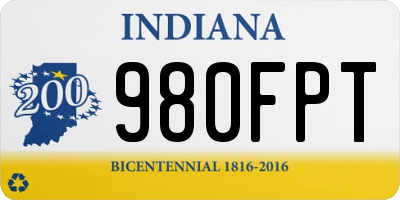 IN license plate 980FPT