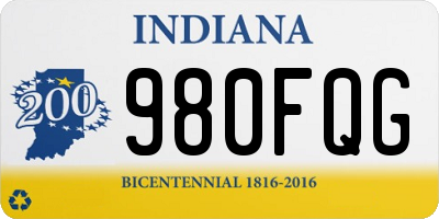 IN license plate 980FQG
