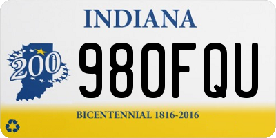 IN license plate 980FQU