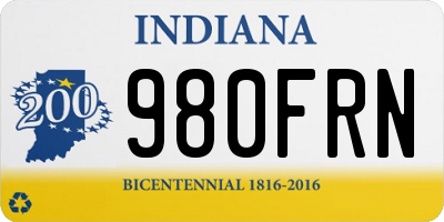 IN license plate 980FRN