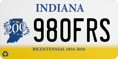 IN license plate 980FRS